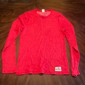 Hollister Women’s Long Sleeved T shirt Red Size Medium